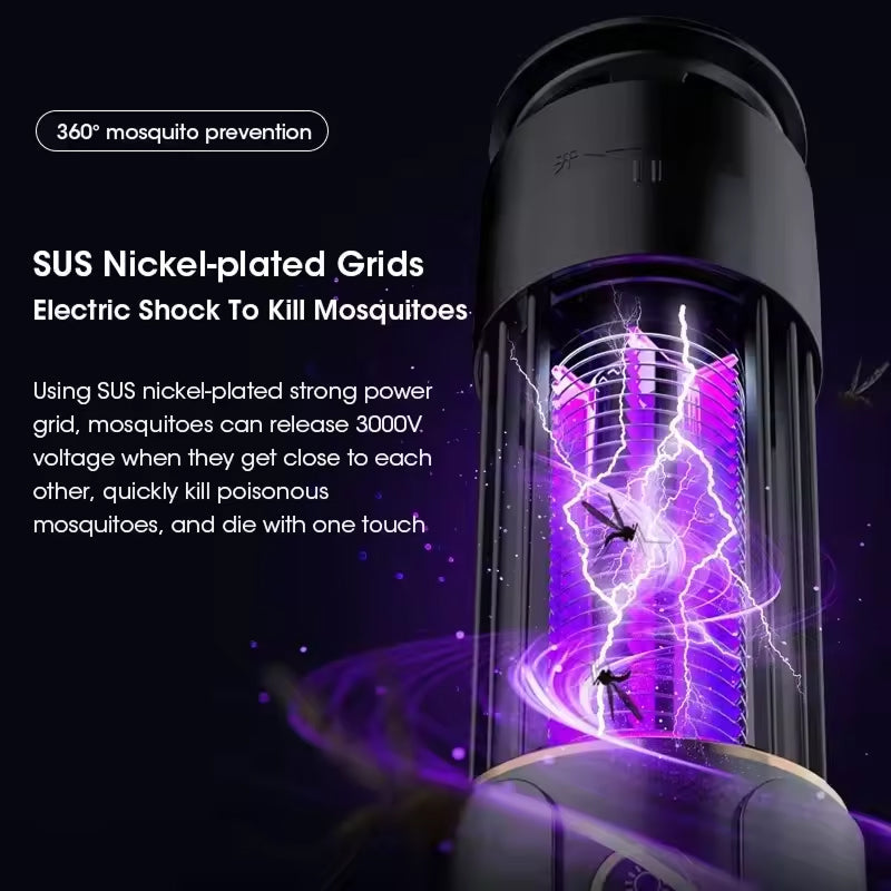 Compact Bug Zapper and Quiet Insect Eliminator