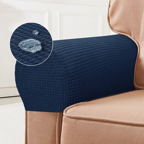 Stretch Armrest Covers – Spandex Chair & Sofa Slipcovers, Set of 2, Burgundy