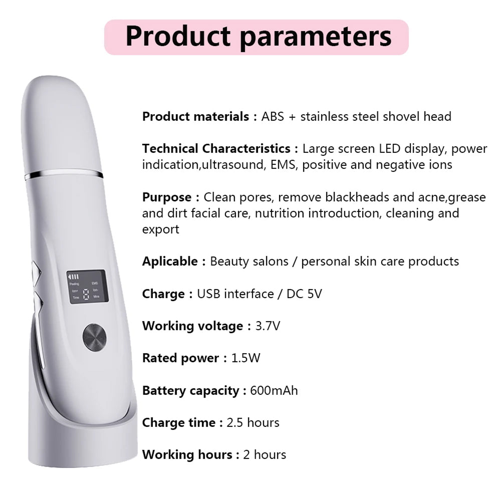 Ultrasonic Skin Scrubber for Deep Cleansing
