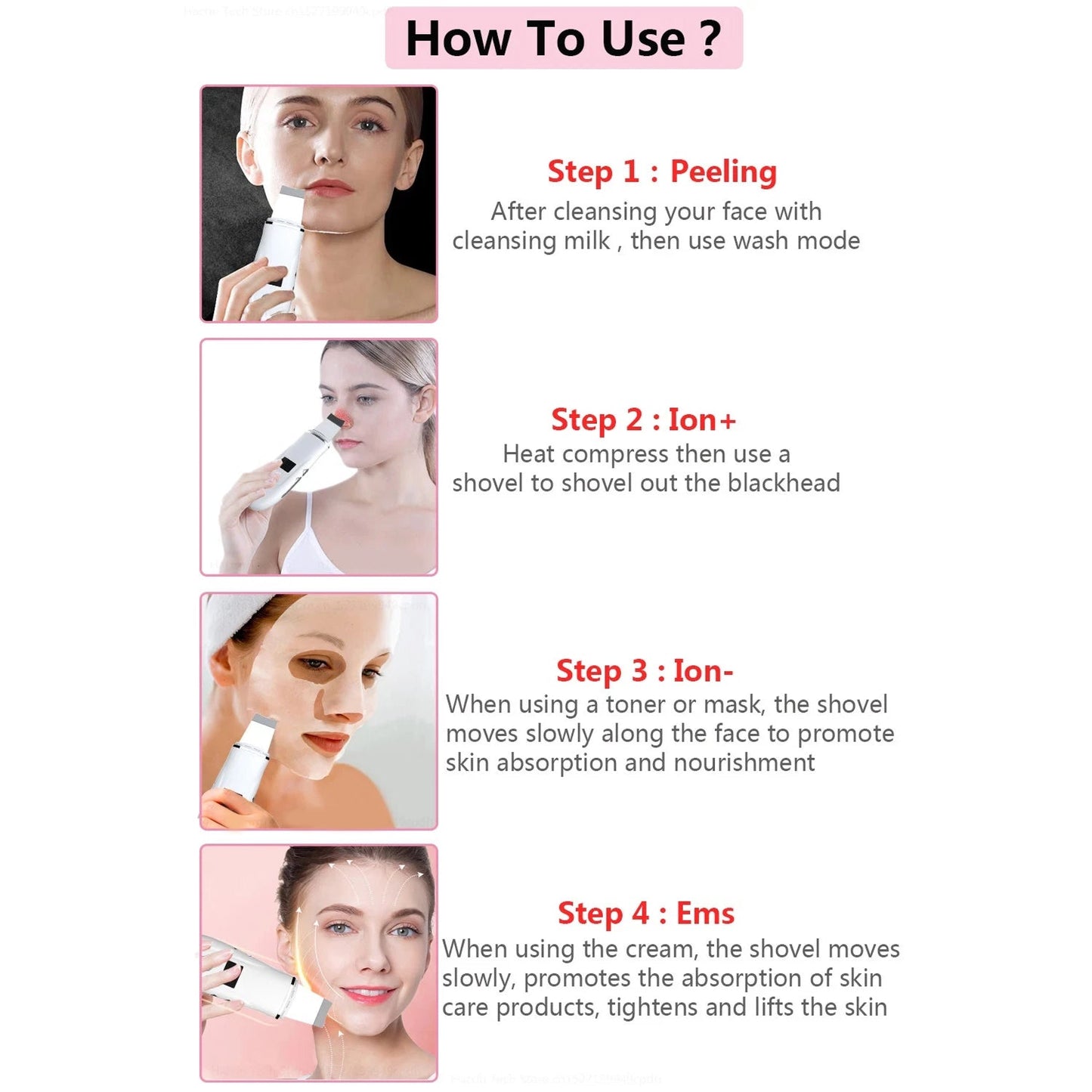 Ultrasonic Skin Scrubber for Deep Cleansing
