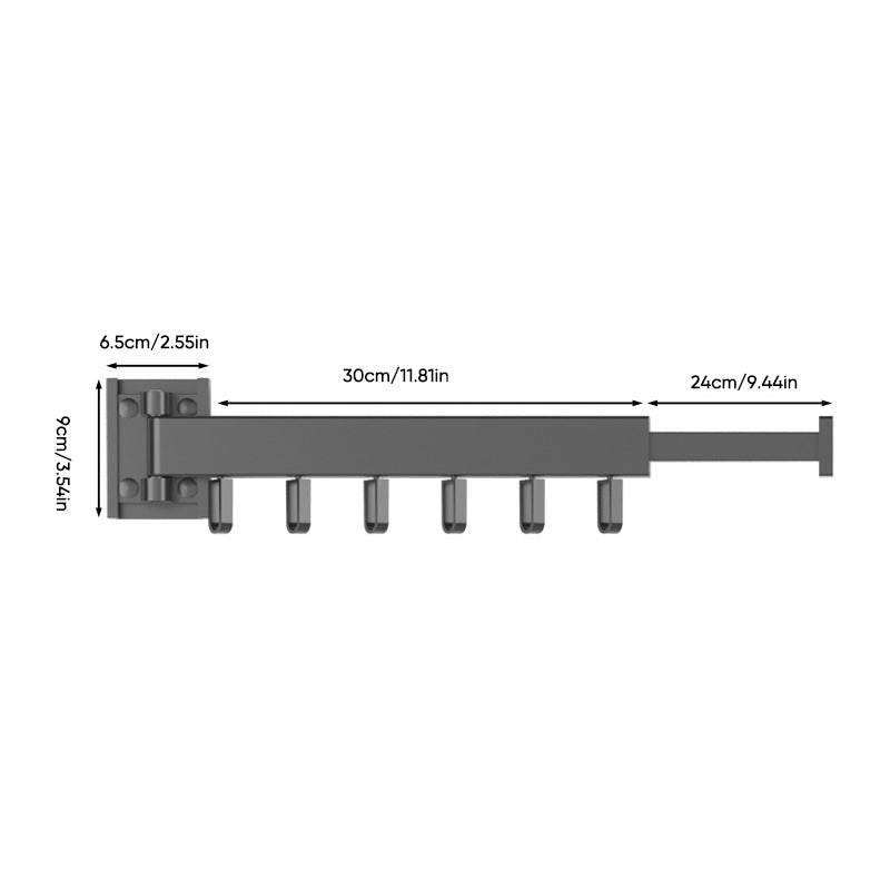 Folding Drying Rack with Aluminum Alloy Ring Hook
