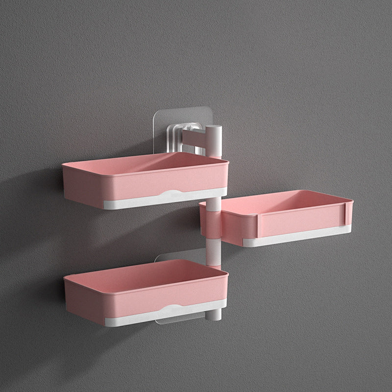 Swivel Wall Shelf for Bathroom & Kitchen | No Drilling Required | Removable Trays | Drainage Design