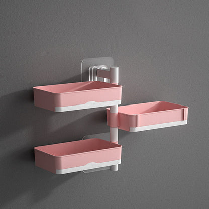 Swivel Wall Shelf for Bathroom & Kitchen | No Drilling Required | Removable Trays | Drainage Design