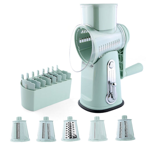 Versatile 5-in-1 Food Prep Slicer & Rotary Grater