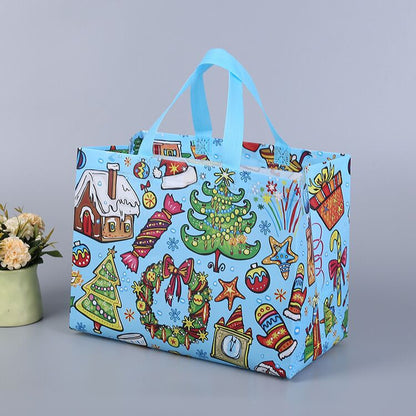 Colorful Holiday Gift Bags with Sturdy Handles - Assorted Designs