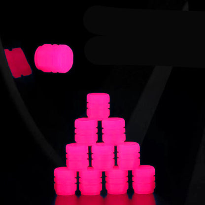 Set of 4 Universal Fluorescent Tire Valve Caps
