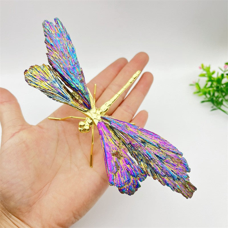 Dragonfly Pendant with Tourmaline and Kyanite Gemstones