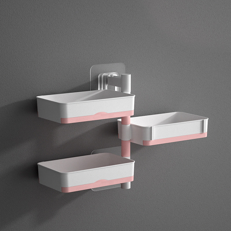 Swivel Wall Shelf for Bathroom & Kitchen | No Drilling Required | Removable Trays | Drainage Design
