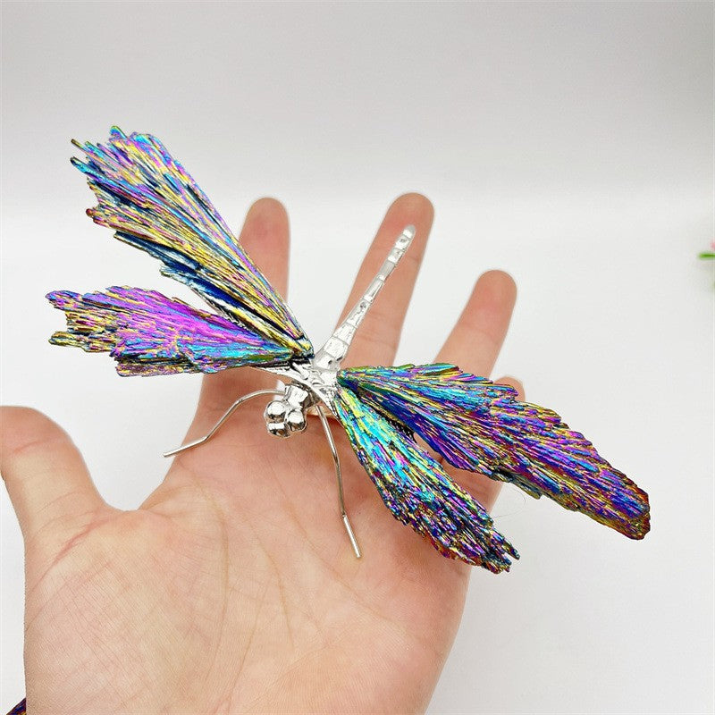 Dragonfly Pendant with Tourmaline and Kyanite Gemstones