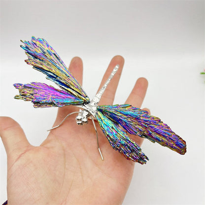 Dragonfly Pendant with Tourmaline and Kyanite Gemstones
