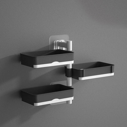 Swivel Wall Shelf for Bathroom & Kitchen | No Drilling Required | Removable Trays | Drainage Design
