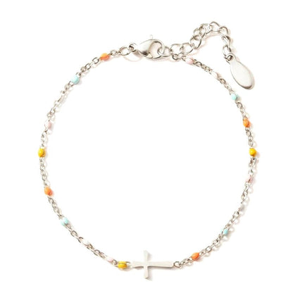 Cross Bracelet for Friendship and Faith – Adjustable in Silver or Gold – Gift Box Available