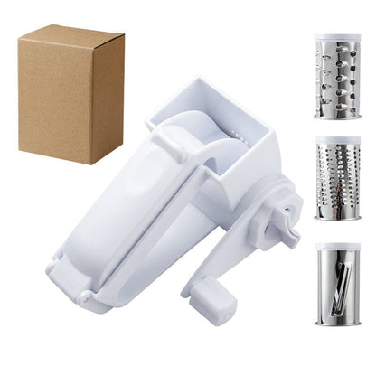Rotating Cheese Grater with Manual Cutter