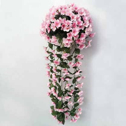 Hanging Basket with Vibrant Artificial Flowers