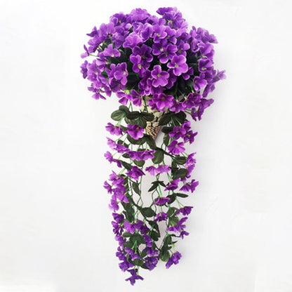 Hanging Basket with Vibrant Artificial Flowers