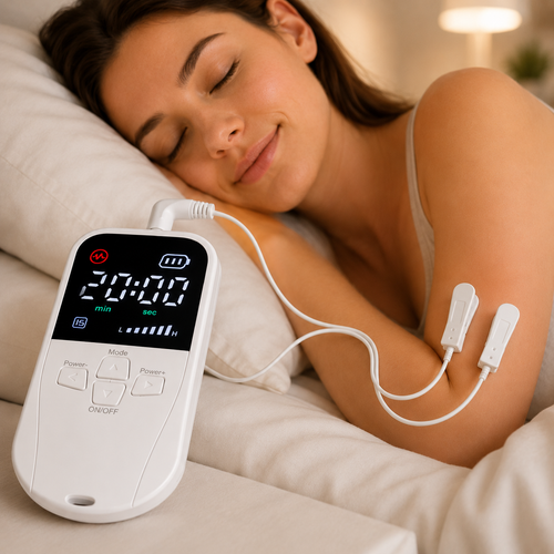 Battery-Operated Ear Clip Stimulator with 30-Minute Timer