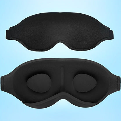 3D Sleep Mask in Black for Complete Light Blocking
