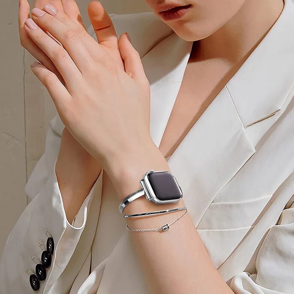 Adjustable Water-Resistant Women's Watch Band in Luxury Stainless Steel