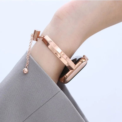 Adjustable Water-Resistant Women's Watch Band in Luxury Stainless Steel