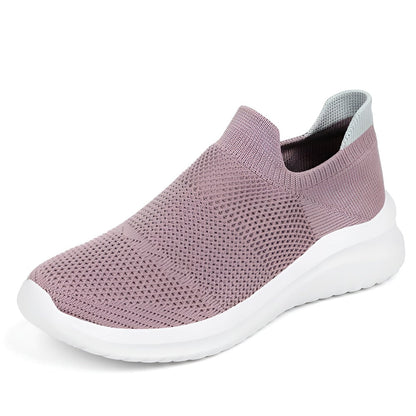 Women's Easy-On Sneakers with Breathable Knit and Soft Sole
