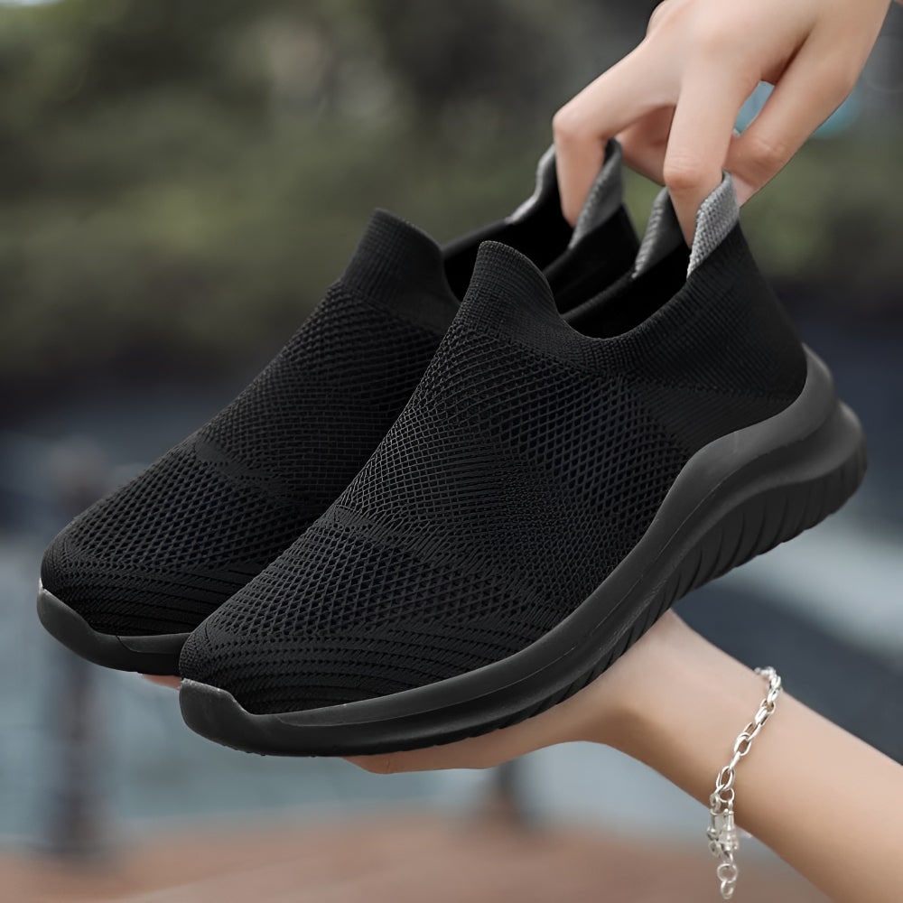 Women's Easy-On Sneakers with Breathable Knit and Soft Sole