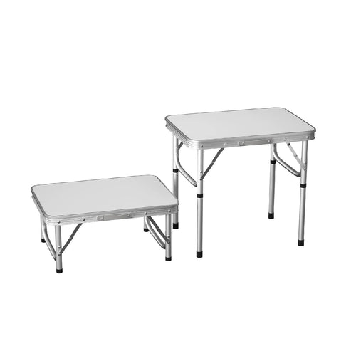 Portable Aluminum Camping Table - Compact Design with Height Adjustment