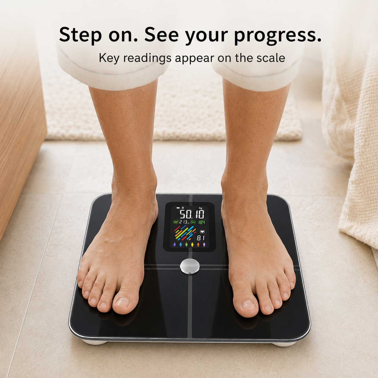 Body Weight Scale with Bluetooth App | 15 Measurements, VA Display, 400 lb Max