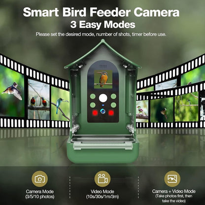Smart Bird Feeder with PIR Motion Sensor and Automatic Capture