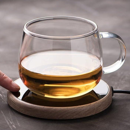 Desk Mug Warmer with Dual Temperature Control, Automatic Shutoff, Glass Top