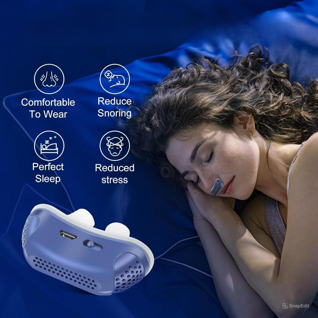 Portable Sleep Aid Device for Breathing Support – Compact and Silent