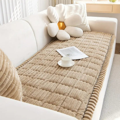 Luxurious Non-Slip Sofa Protector with Elegant Quilted Design