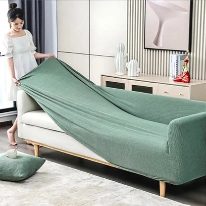 Elegant Stretch Sofa Protector with Secure Grip Backing