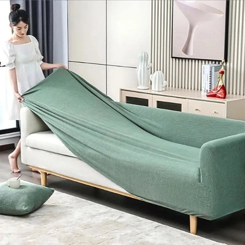 Elegant Stretch Sofa Protector with Secure Grip Backing