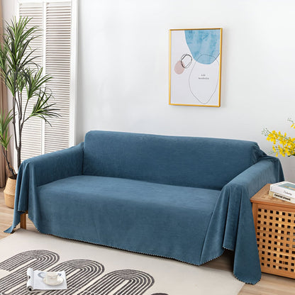 Elegant Waterproof Sofa Cover with Textured Velvet Finish