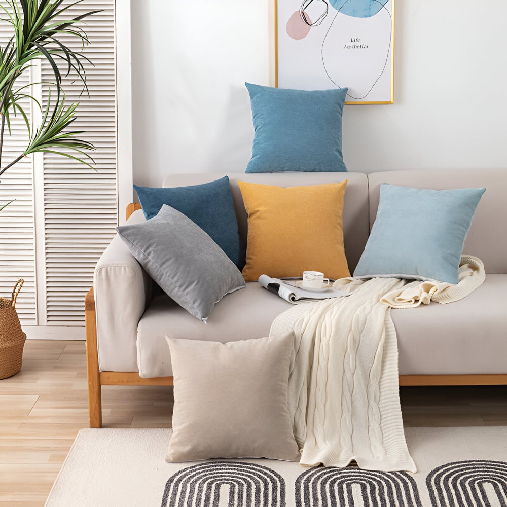 Elegant Waterproof Sofa Cover with Textured Velvet Finish