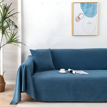 Elegant Waterproof Sofa Cover with Textured Velvet Finish