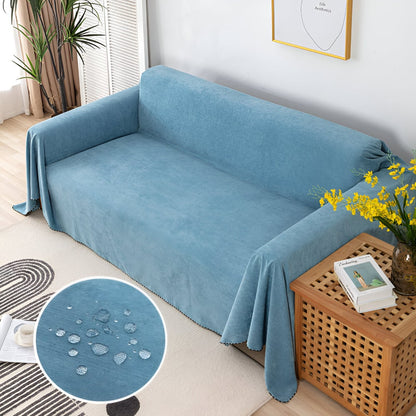 Elegant Waterproof Sofa Cover with Textured Velvet Finish