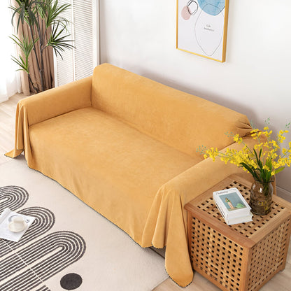 Elegant Waterproof Sofa Cover with Textured Velvet Finish