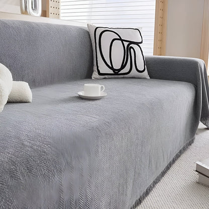 Chic Textured Throw Blanket for Sofas and Chairs