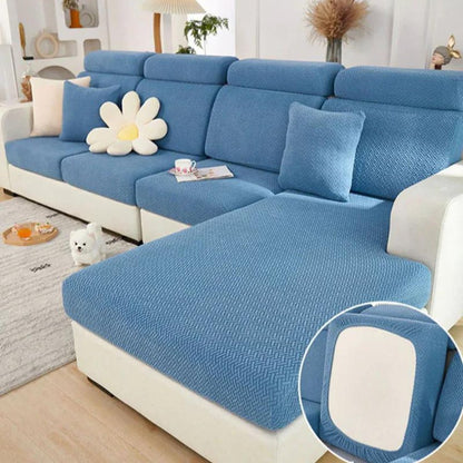 Stretch Jacquard Pet Sofa Protector with Elastic Back and Chaise Cushion