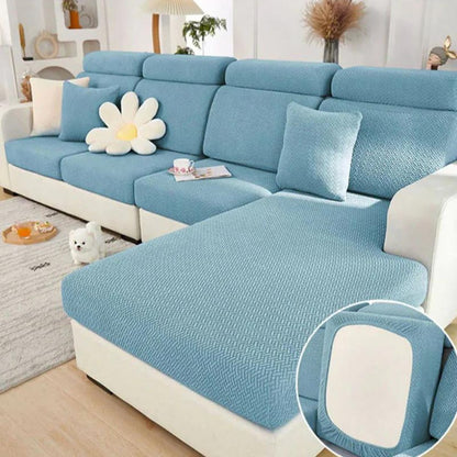 Stretch Jacquard Pet Sofa Protector with Elastic Back and Chaise Cushion