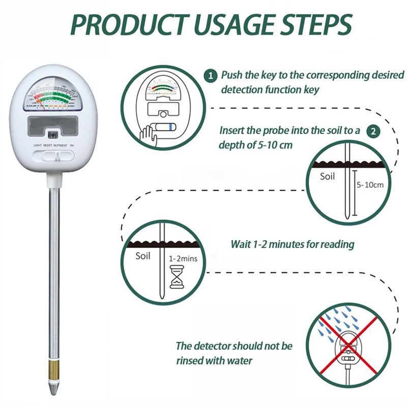4-in-1 Intelligent Soil Tester for Accurate Plant Care Measurement