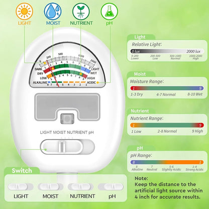 4-in-1 Intelligent Soil Tester for Accurate Plant Care Measurement