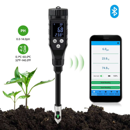 Bluetooth Soil pH and Temperature Measurement Device