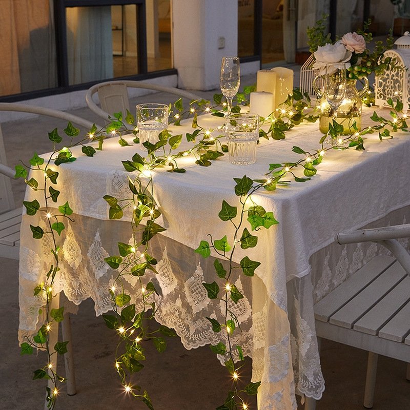 16ft LED Garden Vine Lights – Solar-Powered Outdoor String Lighting