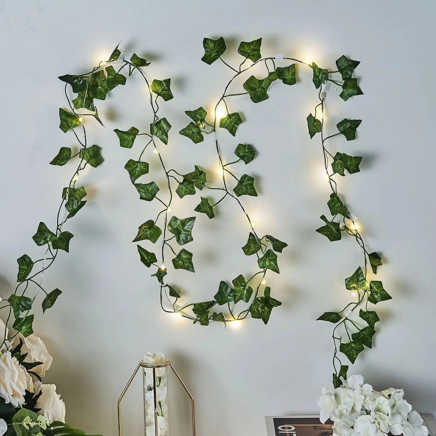 16ft LED Garden Vine Lights – Solar-Powered Outdoor String Lighting