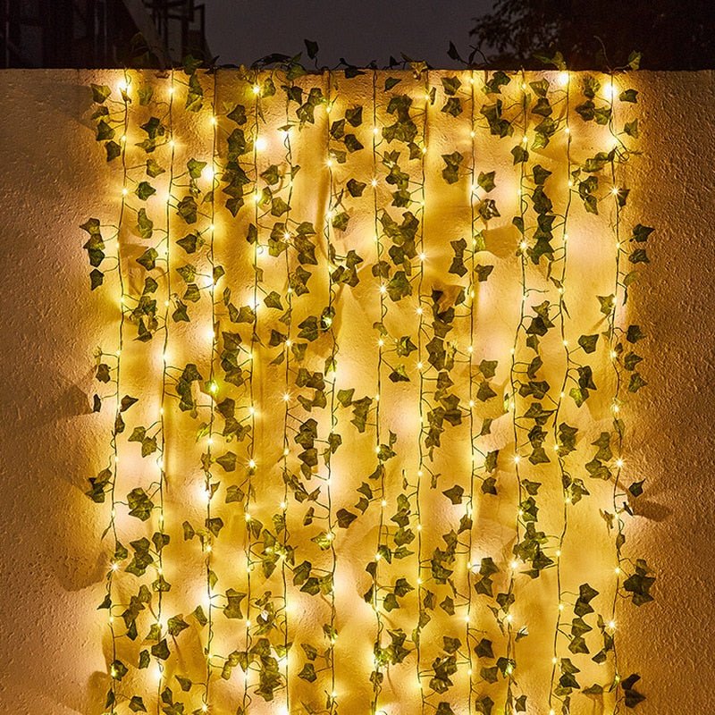 16ft LED Garden Vine Lights – Solar-Powered Outdoor String Lighting