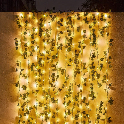 16ft LED Garden Vine Lights – Solar-Powered Outdoor String Lighting