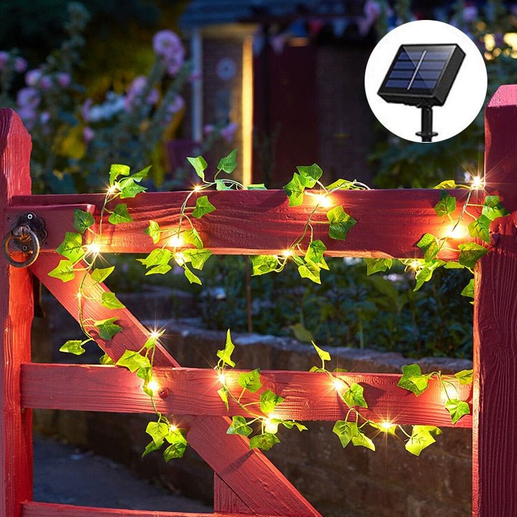 16ft LED Garden Vine Lights – Solar-Powered Outdoor String Lighting