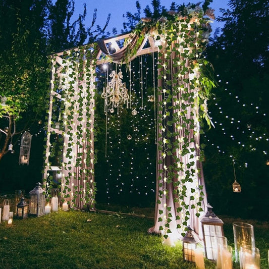 16ft LED Garden Vine Lights – Solar-Powered Outdoor String Lighting